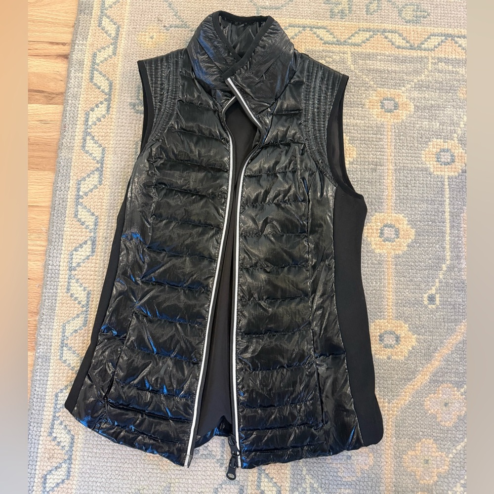 Blanc Noir Black Puffer Vest